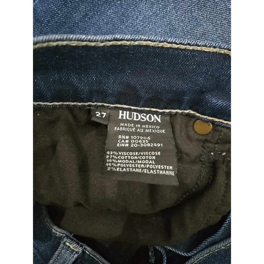 Hudson Women's Jeans Krista Crop‎ Super Skinny Raw Hem Size 27